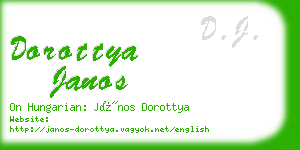 dorottya janos business card